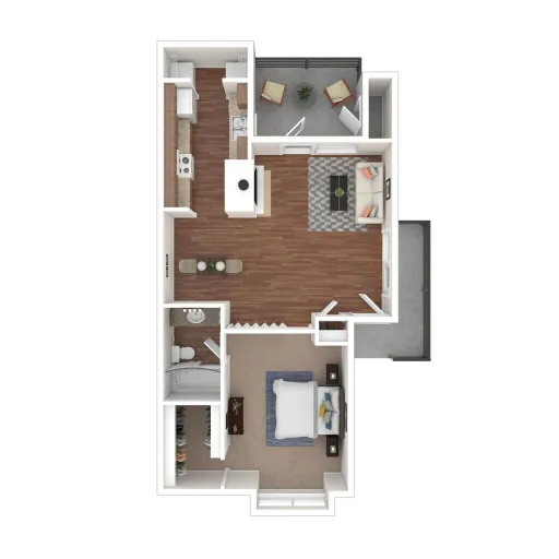 Woodlake Apartments Grapevine Floorplan 1