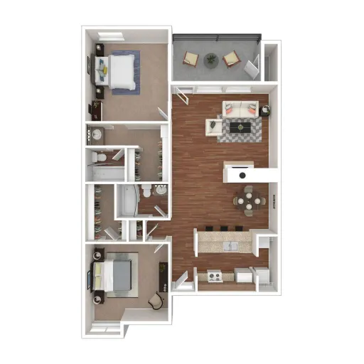 Woodlake Apartments Grapevine Floorplan 4