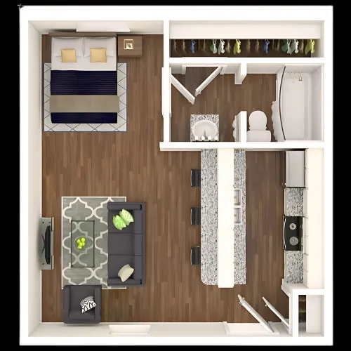 Woodwind Apartments Arlington floor plan 1