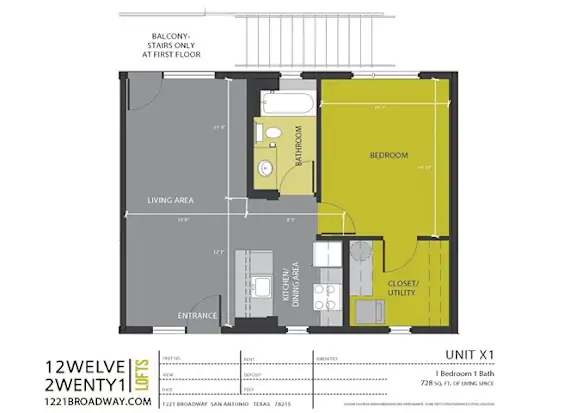 1221 Broadway Lofts San Antonio Floorplan 11