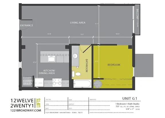 1221 Broadway Lofts San Antonio Floorplan 12