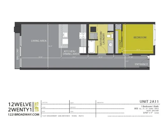1221 Broadway Lofts San Antonio Floorplan 14