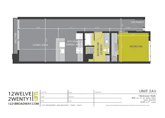 1221 Broadway Lofts San Antonio Floorplan 15