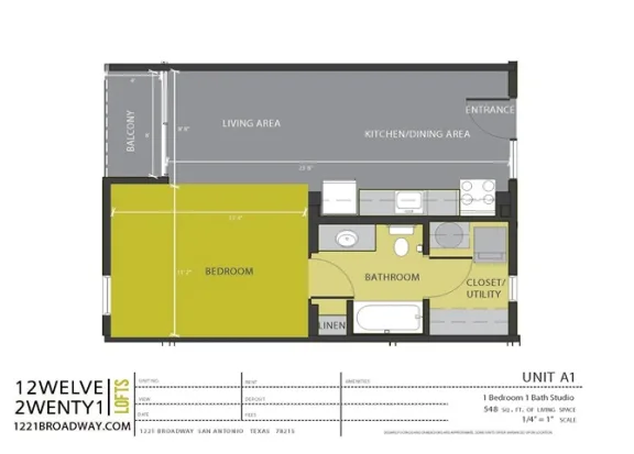 1221 Broadway Lofts San Antonio Floorplan 2