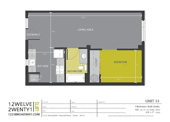 1221 Broadway Lofts San Antonio Floorplan 4