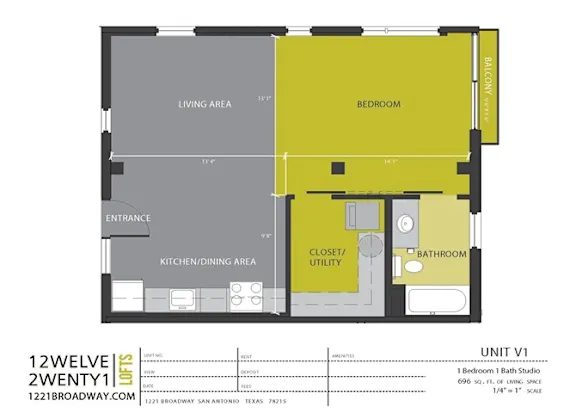 1221 Broadway Lofts San Antonio Floorplan 6