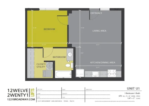 1221 Broadway Lofts San Antonio Floorplan 8