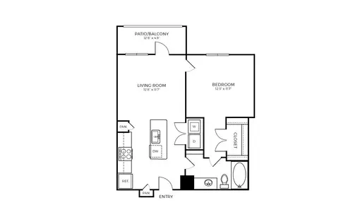 Addison Medical Center Apartments San Antonio Floorplan 2