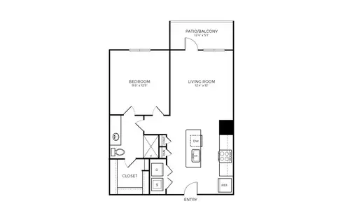 Addison Medical Center Apartments San Antonio Floorplan 5