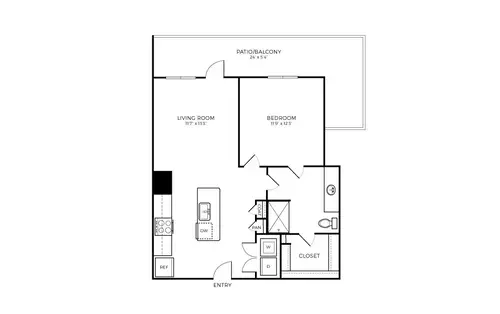 Addison Medical Center Apartments San Antonio Floorplan 6