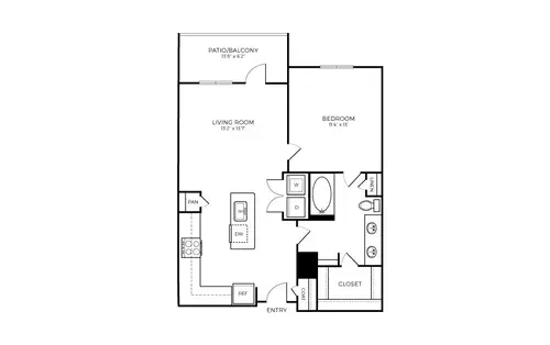 Addison Medical Center Apartments San Antonio Floorplan 8