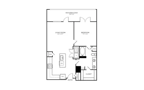 Addison Medical Center Apartments San Antonio Floorplan 9