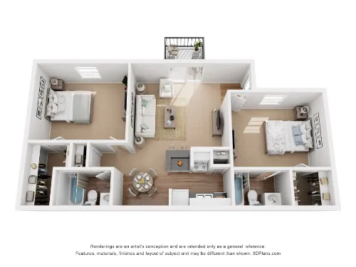 Aden Crest Apartments Fort Worth FloorPlan 6