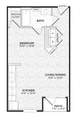 Agave Apartment San Antonio Floorplan 1