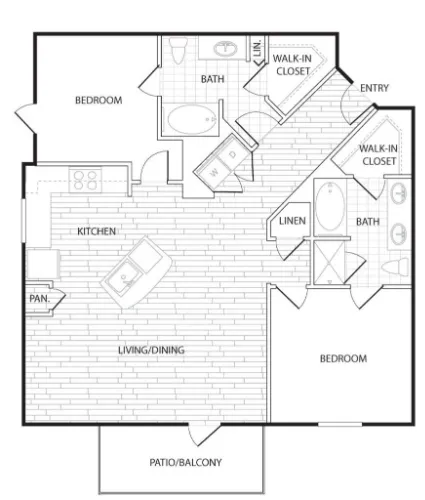 Agave Apartment San Antonio Floorplan 16