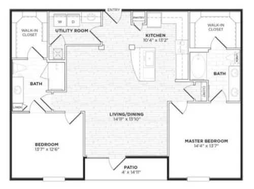 Agave Apartment San Antonio Floorplan 17