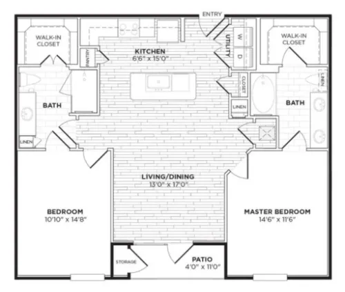 Agave Apartment San Antonio Floorplan 21