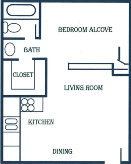 Album Park Apartments El Paso FloorPlan 1