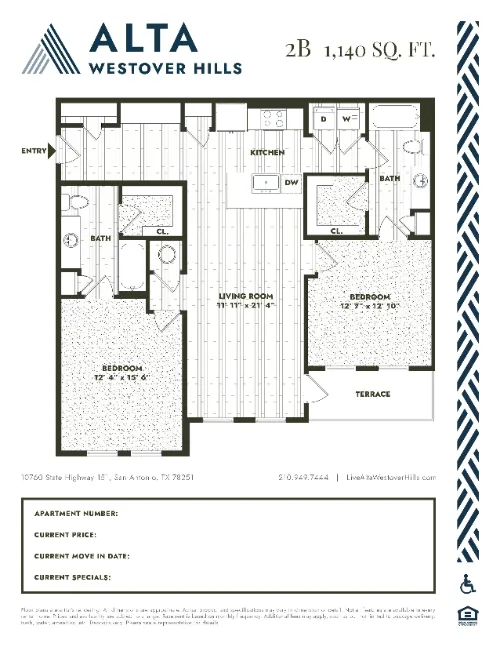 Alta Westover Hills San Antonio FloorPlan 10