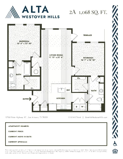 Alta Westover Hills San Antonio FloorPlan 9