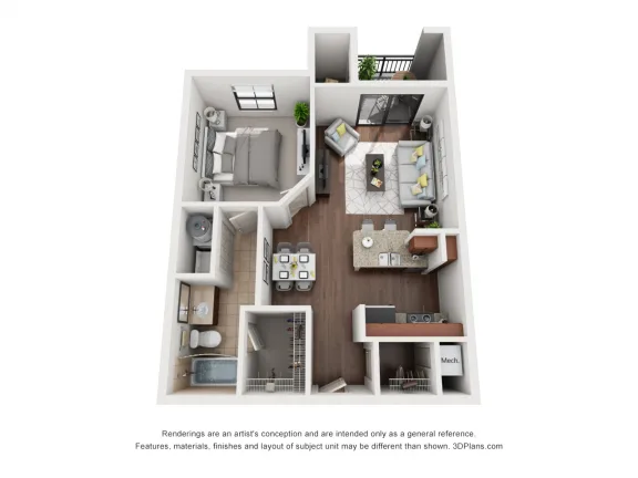 Artessa at Quarry Village Apartments San Antonio Floorplan 1