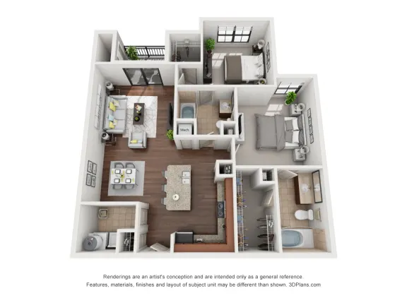 Artessa at Quarry Village Apartments San Antonio Floorplan 14