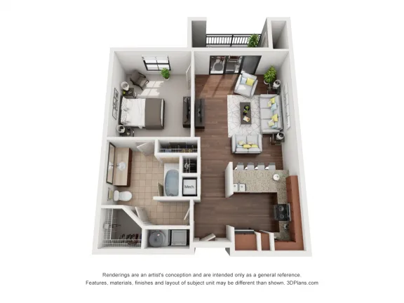 Artessa at Quarry Village Apartments San Antonio Floorplan 2