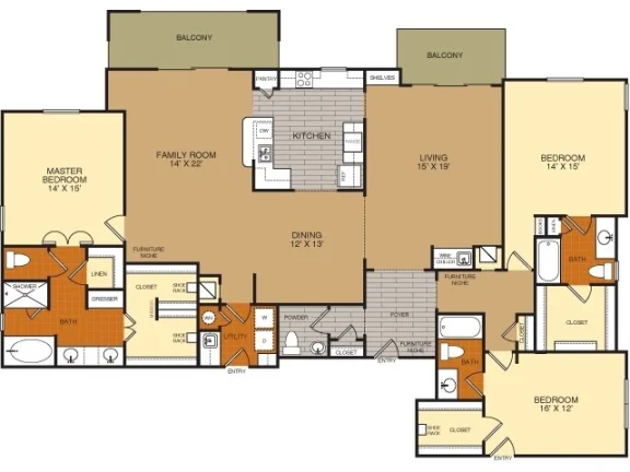 Artessa at Quarry Village Apartments San Antonio Floorplan 23