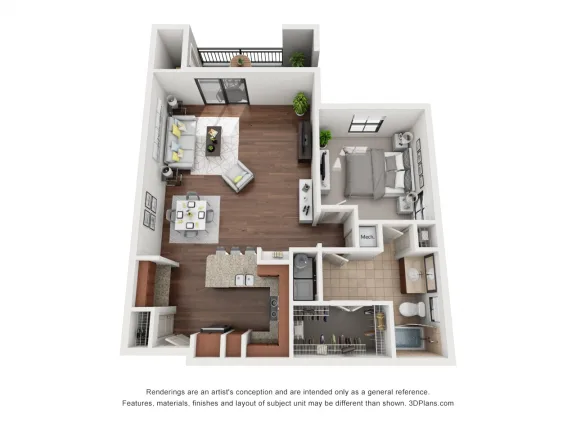 Artessa at Quarry Village Apartments San Antonio Floorplan 9