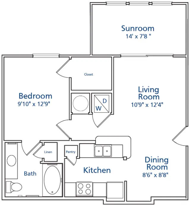 Aspire Fossil Creek Fort Worth Apartment Floorplan 3