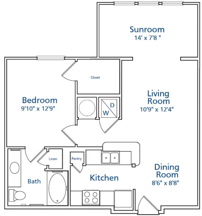 Aspire Fossil Creek Fort Worth Apartment Floorplan 4