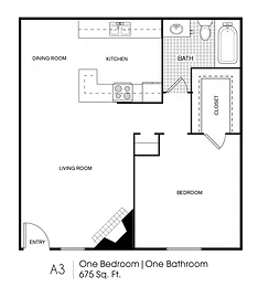 Avery Place Houston Apartment Floorplan 1
