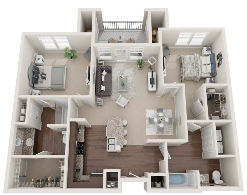 Aviva Fort Worth Apartment Floorplan 6