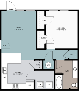 Avocet Apartments San Antonio Floorplan 1