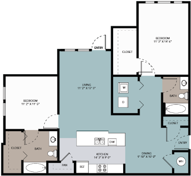 Avocet Apartments San Antonio Floorplan 5