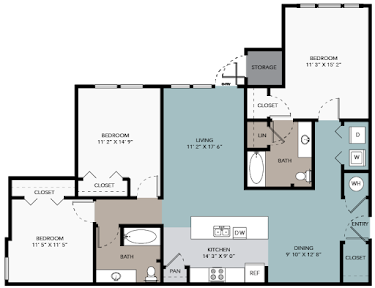 Avocet Apartments San Antonio Floorplan 7