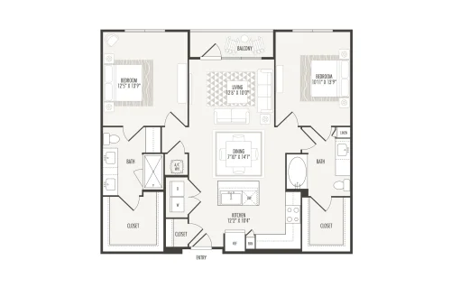 Berkshire at the Rim San Antonio Floorplan 4