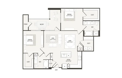 Berkshire at the Rim San Antonio Floorplan 5