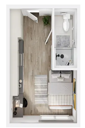 Bryan Flats Fort Worth Floorplan 1