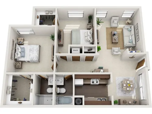 Butterfield Trail Apartments El Paso Floorplan 2