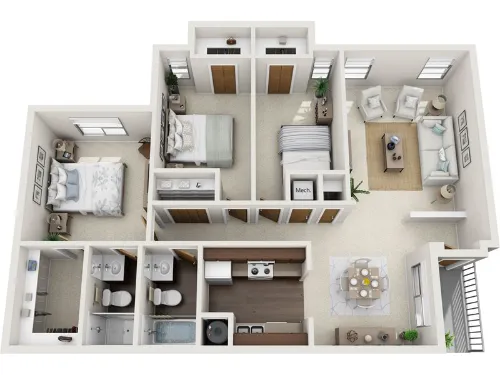 Butterfield Trail Apartments El Paso Floorplan 4