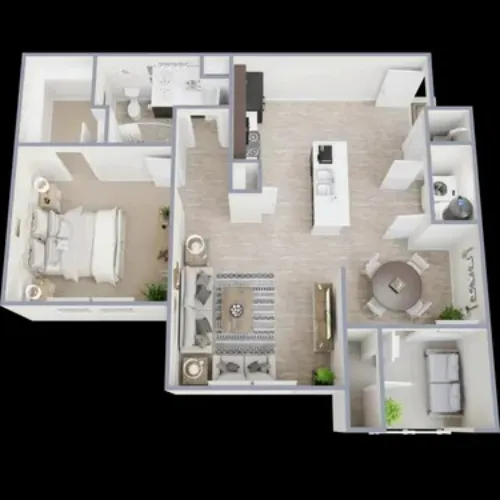 Campus Apartments Fort Worth FloorPlan 1