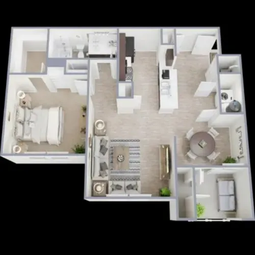 Campus Apartments Fort Worth FloorPlan 2