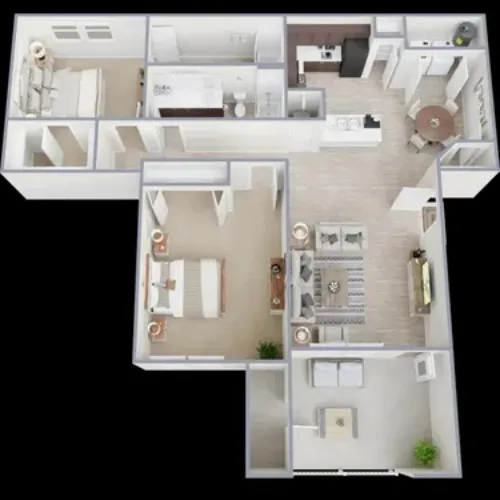 Campus Apartments Fort Worth FloorPlan 5