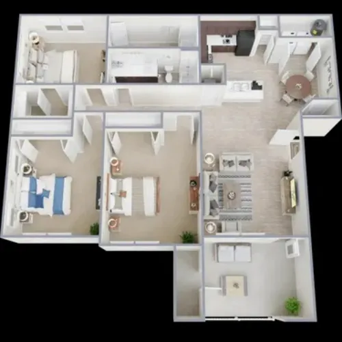 Campus Apartments Fort Worth FloorPlan 7