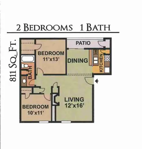 Caprock Apartment Homes El Paso Floorplan 3