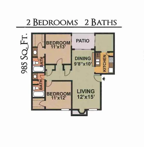 Caprock Apartment Homes El Paso Floorplan 4