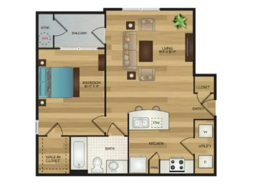 Cascadia Luxury Apartment Homes San Antonio FloorPLan 1