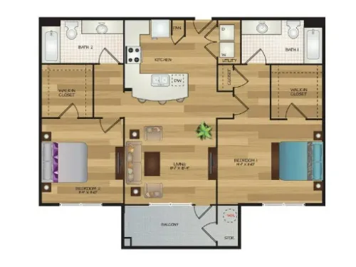 Cascadia Luxury Apartment Homes San Antonio FloorPLan 10