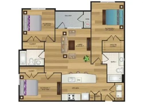 Cascadia Luxury Apartment Homes San Antonio FloorPLan 11